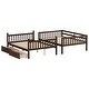 preview thumbnail 15 of 18, Bunk Bed with 2 Storage Drawers Under Bed,Detachable Beds,Full over Full for Bedroom