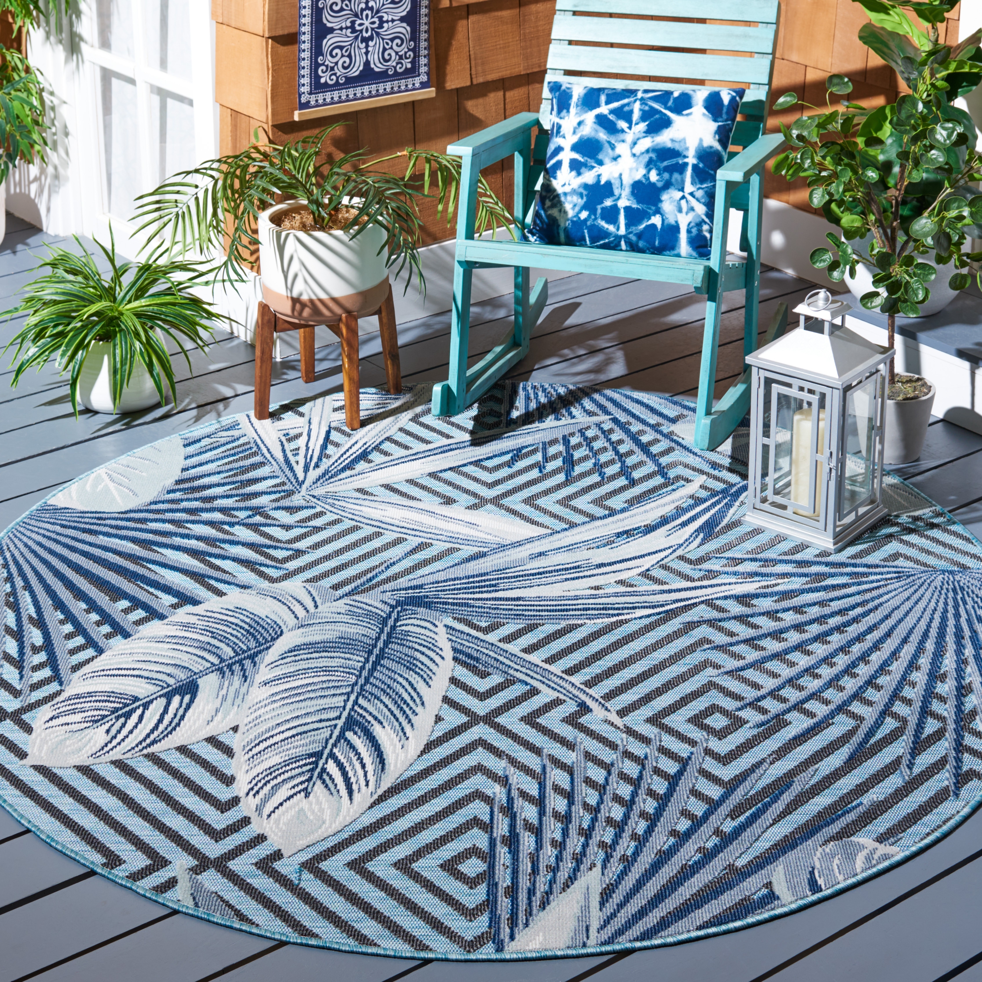 SAFAVIEH Cabana Mintje Indoor/ Outdoor Waterproof Transitional Rug