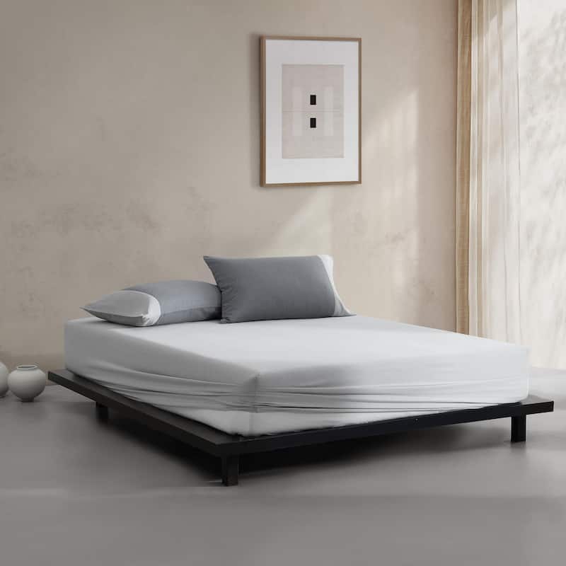 Calvin Klein Contrast Weave Sheet Set - Blue - King