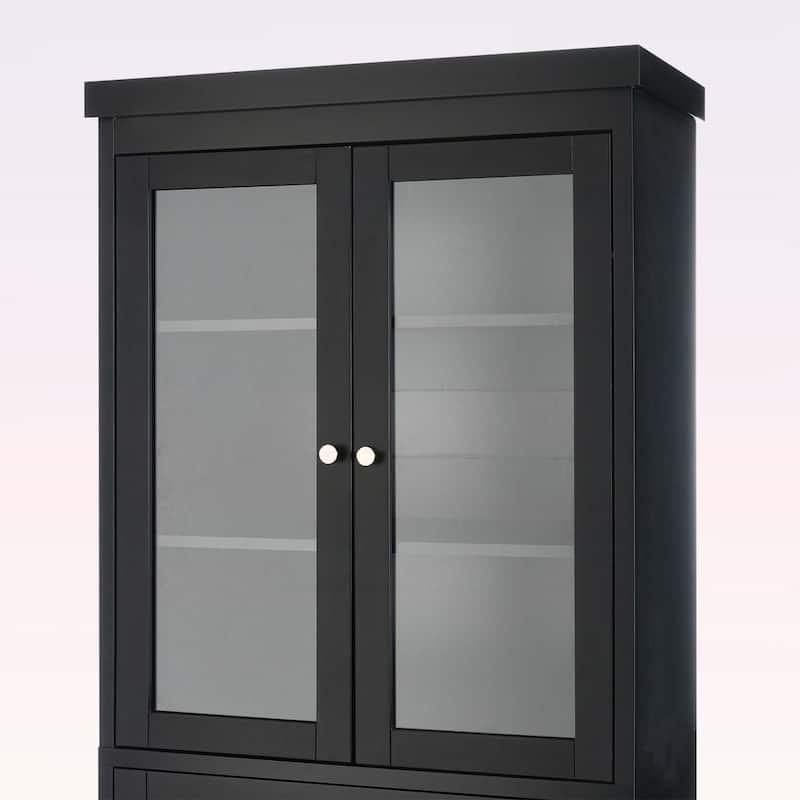 Freestanding Tall Cabinet with 2 Adjustable Shelves,3 Drawers,- Ideal for Bathroom,Living Room,and Kitchen Storage