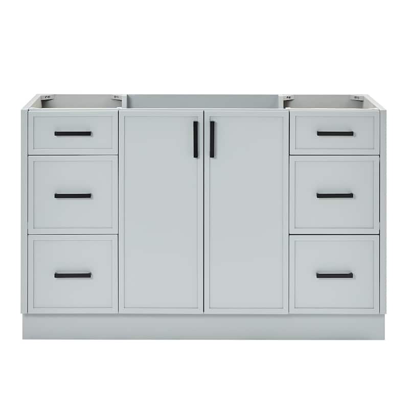 Ariel K54-BC Kelly 54" Double Free Standing Vanity Cabinet Only - Grey