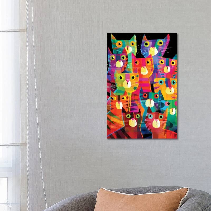 iCanvas "Shifty Cats" by Gareth Lucas Canvas Print - 26x18x1.5