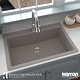preview thumbnail 55 of 57, Karran QT-812 Top Mount 33 in. Large Single Bowl Quartz Kitchen Sink Kit