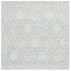 preview thumbnail 2 of 12, SAFAVIEH Handmade Micro-Loop Emmanuella Wool Rug 6' Square - Light Grey/Ivory - Square