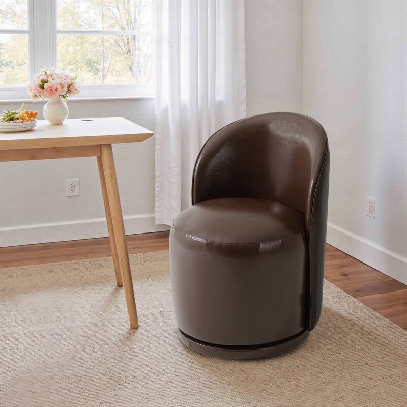 23" W Upholstered Swivel Side Chair for Dining Room, Balcony, Parlour