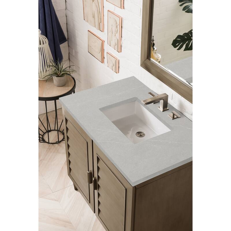 James Martin Vanities Portland 36" Single Vanity, Whitewashed Walnut - 36 x 23.5 x 34.3