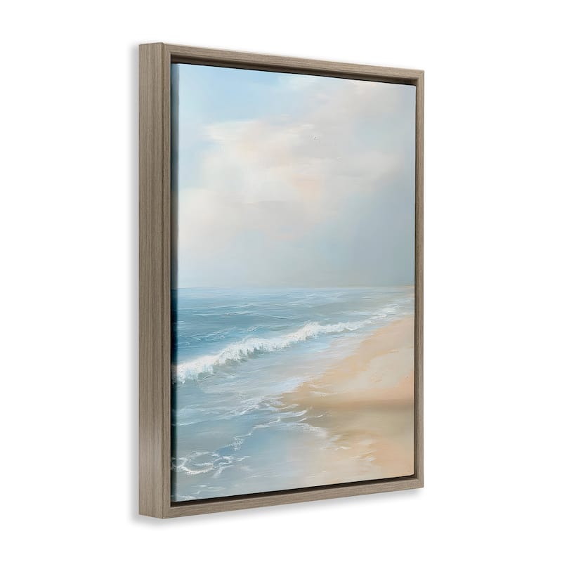 Stupell Serenity Beach View Framed Floater Canvas Wall Art Design By Franklyn Gregory