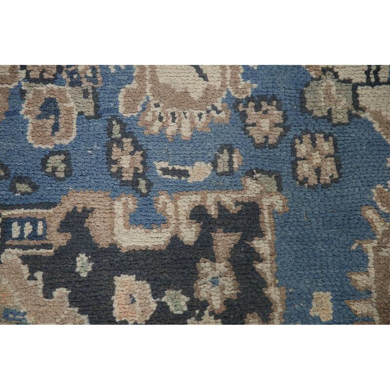 Hamedan Persian Vintage Area Rug Living Room Hand-knotted Wool Carpet - 6'11" x 9'7"