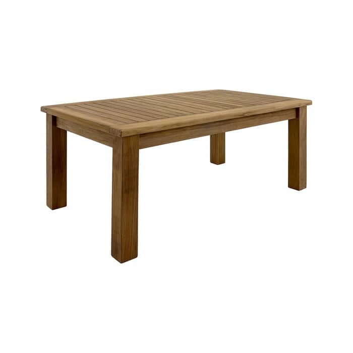 Nordic Teak Natural Wood Indoor/Outdoor Coffee Table - 47" - 47.24" L x 27.55" W x 19.68" H