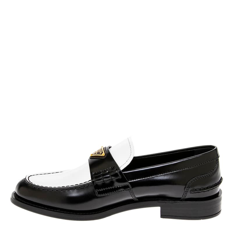 Prada Two-toned Brushed Leather Ankle Boots