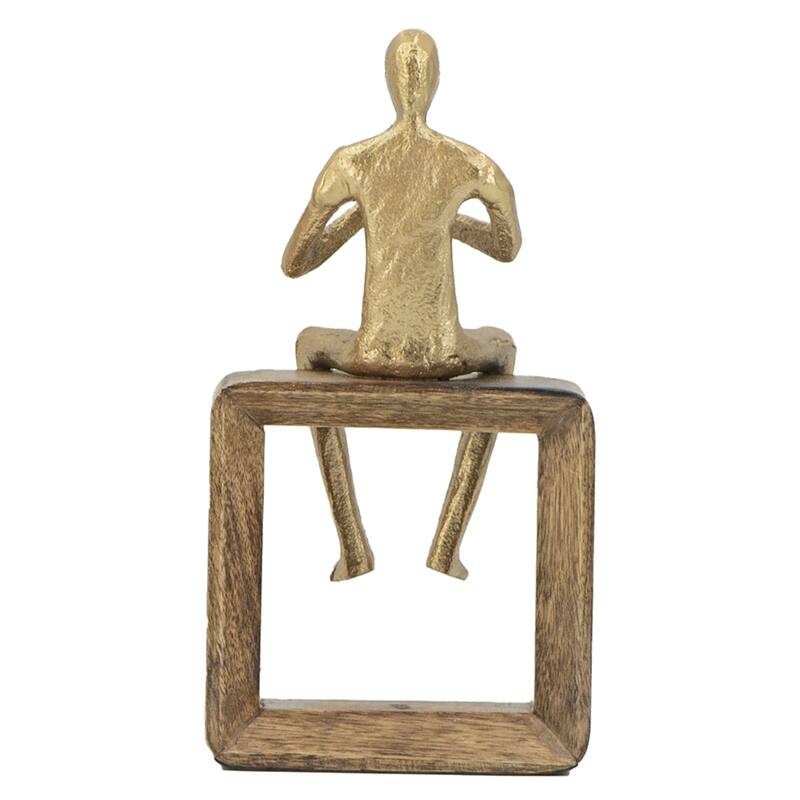 Musician Figure with Clarinet - 9.75" - Gold