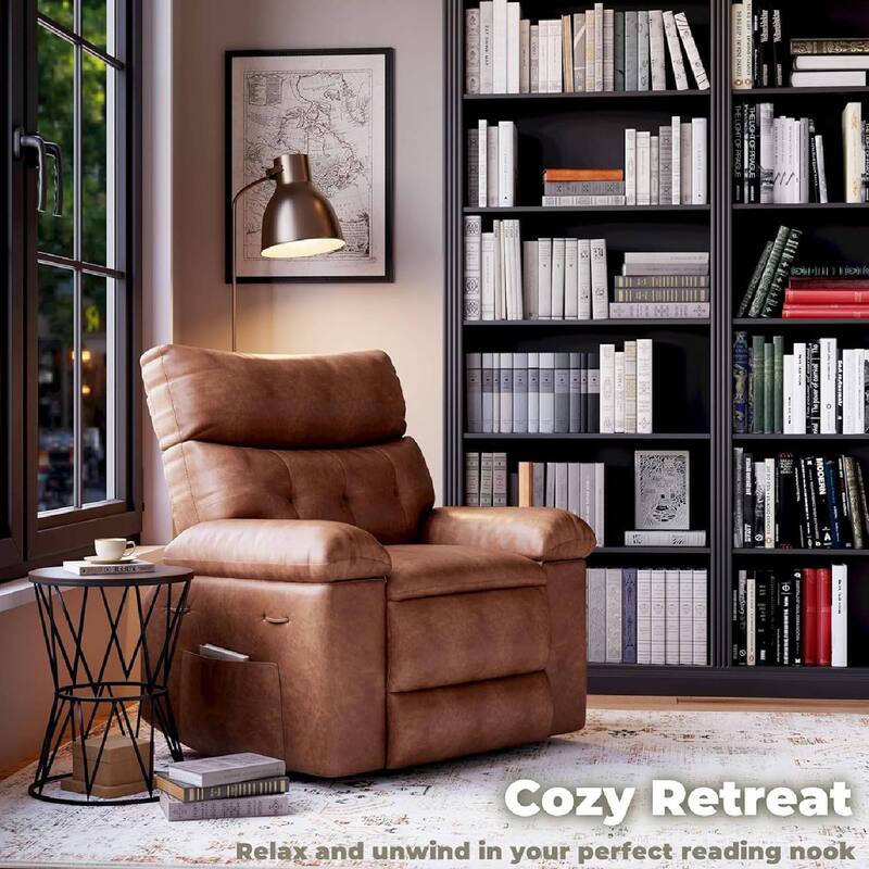 Oversized Rocker Swivel Recliner Chair, Lazy Sofa Chair for Living Room, Outdoor