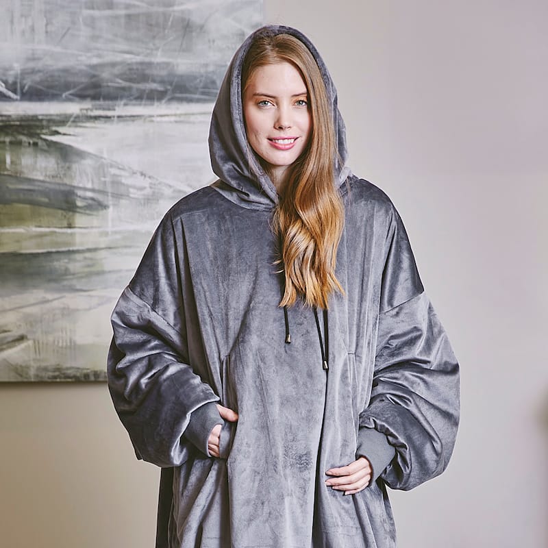 Nestl Warm Oversized Unisex Wearable Blanket Hoodie - Reversible Cozy Snuggle Hoodie Blanket - Giant Sweater Blanket Hoodie