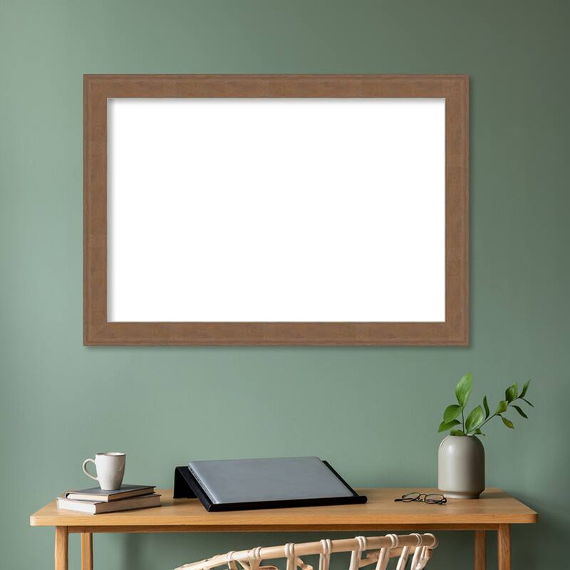 Amanti Art Alta Brown Grey Framed Dry Erase Magnetic Board
