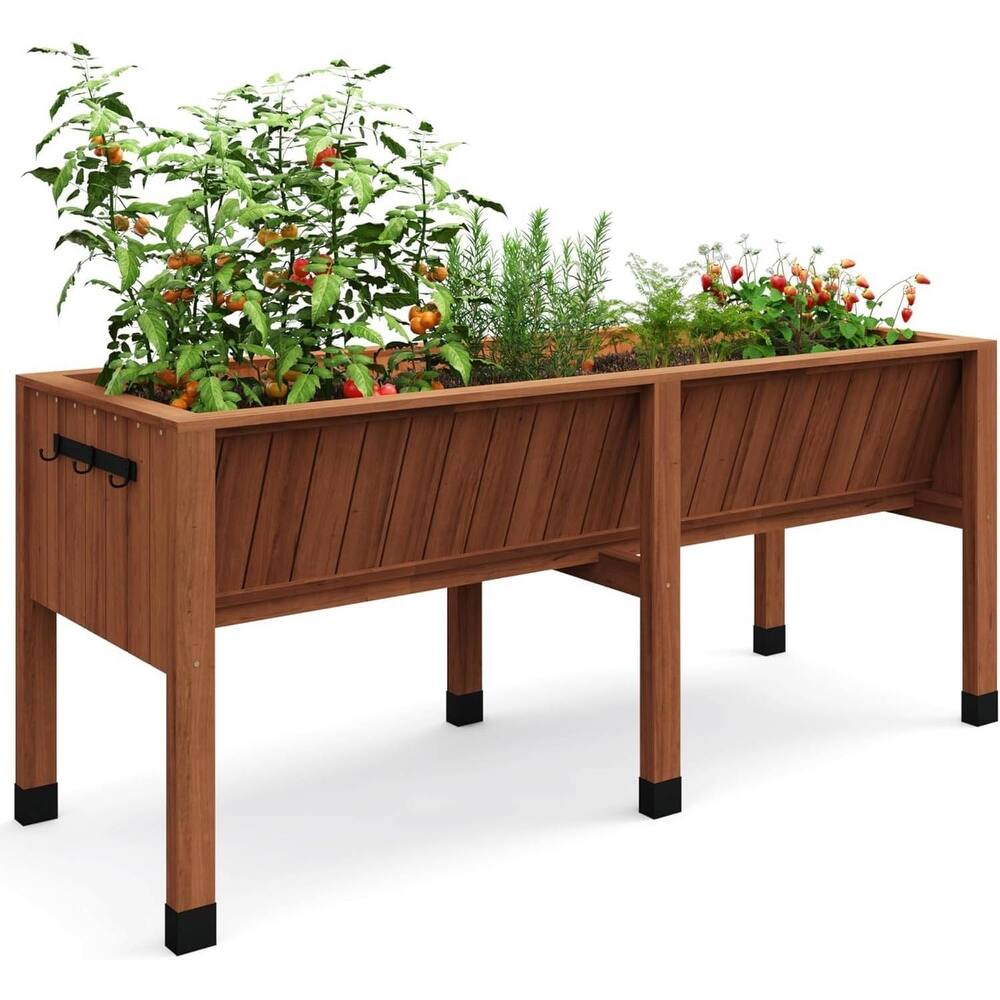 6 x 2 x 2.5FT Raised Garden Bed Planter Box for Backyard - N/A