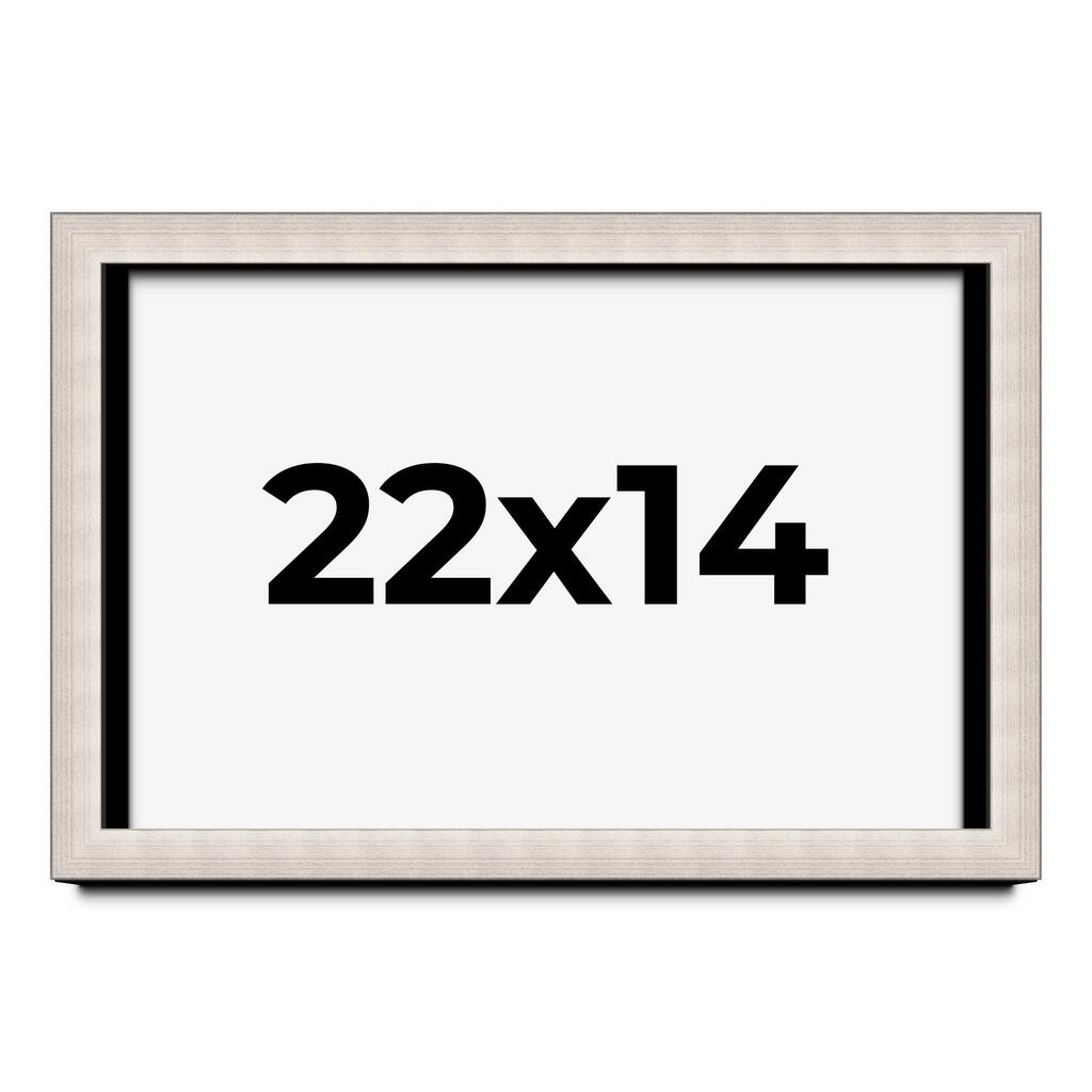 22x14 Shadow Box Frame Silver Real Wood Contemporary Shadowbox Display Frame UV Acrylic Front Acid Free Backing and Hardware