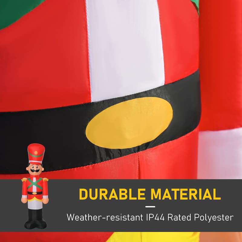 HOMCOM 6f ft. Christmas Inflatable Nutcracker Soldier, Holiday Yard Decoration