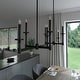 preview thumbnail 1 of 9, Hunter Briargrove 7-Light Linear Chandelier - Dining room, Candle, Geometric, Transitional Matte Black