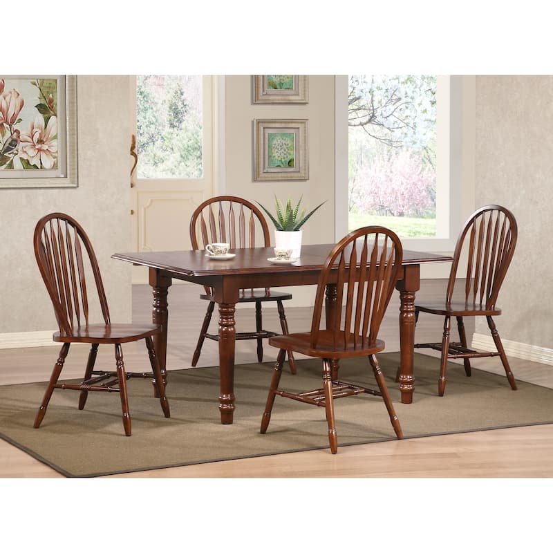 Extendable Dining Table 60" Rectangular Butterfly Leaf Table Wood Seats 4-6 - 60