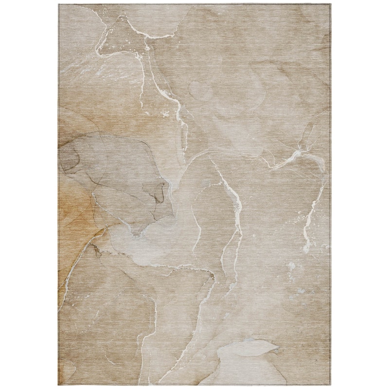 Elfi Modern Art-Inspired Weather Resistant Classic Meets Modern Outdoor Rug