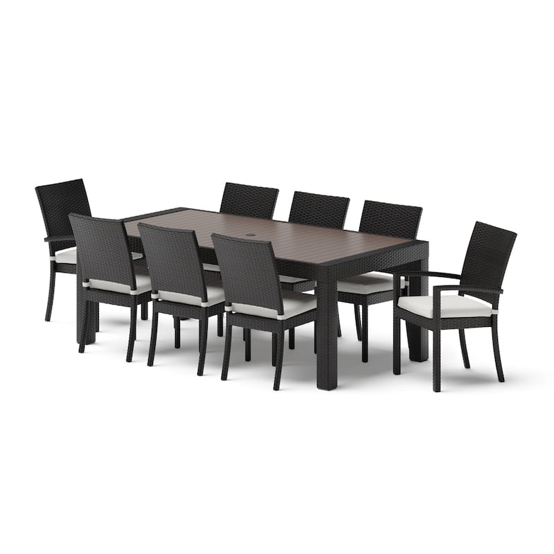 Deco 9 Piece Aluminum Outdoor Patio Dining Set - Bliss Linen