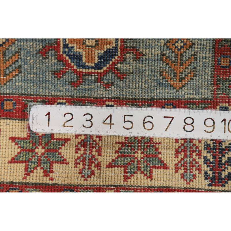 Light Blue Kazak Oriental Rug Hand-Knotted Wool Carpet - 2'0"x 3'0"