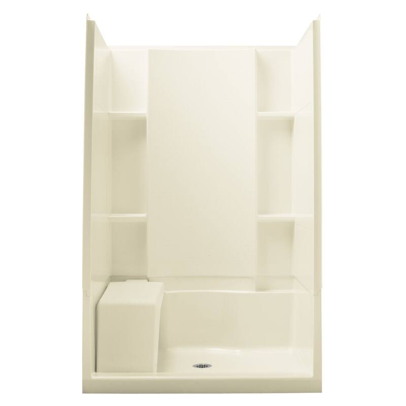 Sterling Accord 48" x 37-1/4" x 76" Vikrell Shower with Drain Center