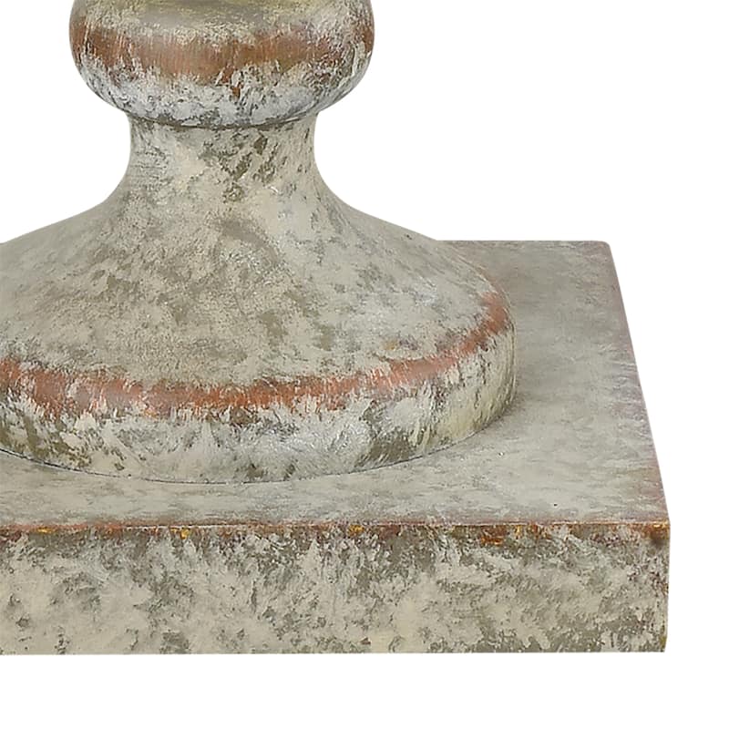 Elk Home Regus Antique Gray With Linen Shade 1 Light Floor Lamp