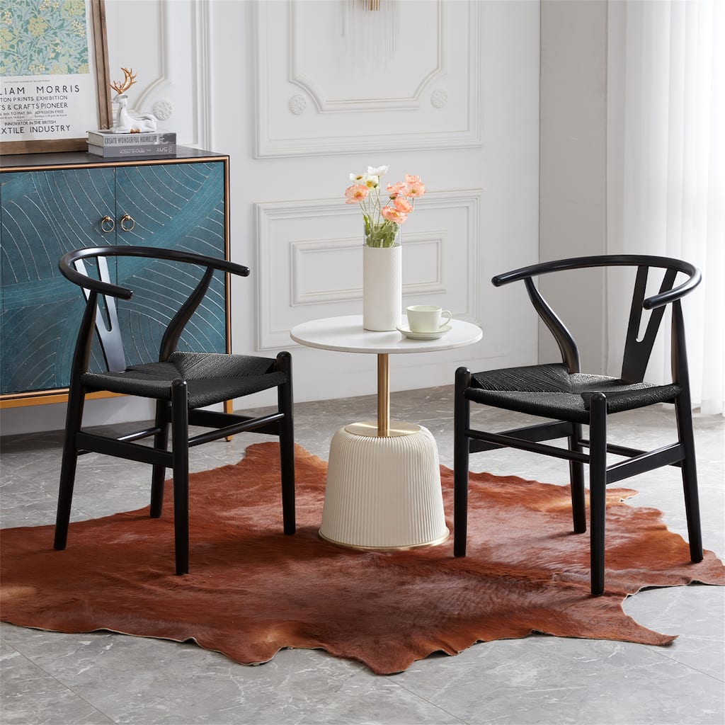 Set of 2 Mid-Century Modern Wooden Dining Chairs,Fully Assembled