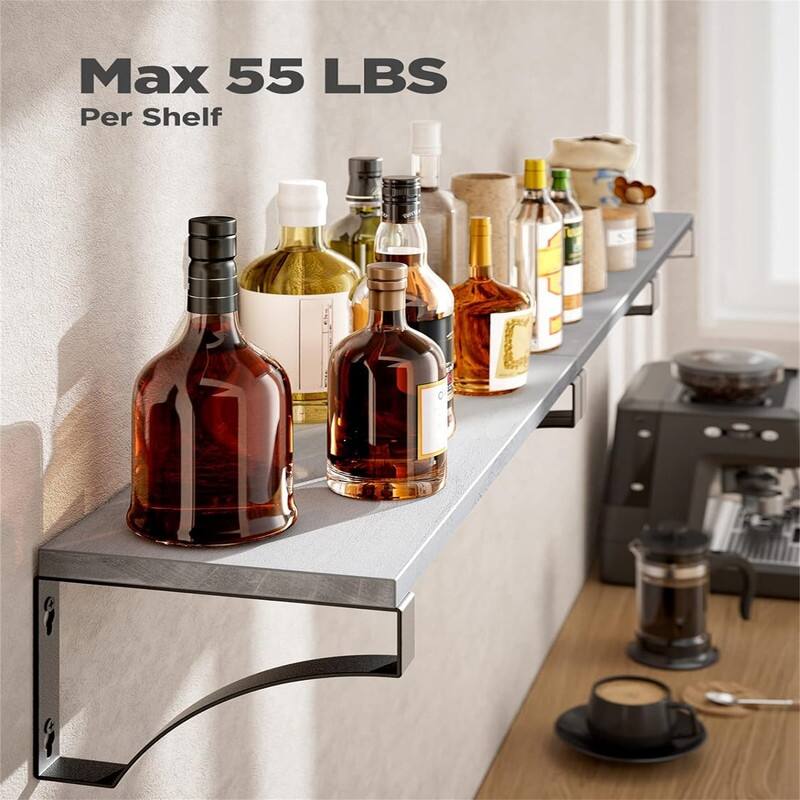 Wall Shelves Set of 3 - 16.4"D x 5.9"W x 0.7"H