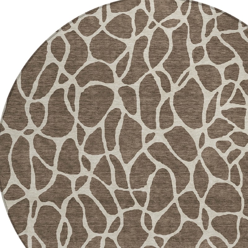 HomeRoots Geometric Transitional Rectangle Outdoor Rug