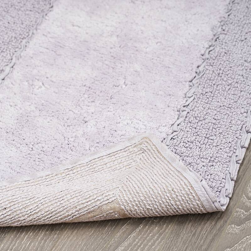 Laura Ashley Ruffle Border Pure Cotton Bath Rugs