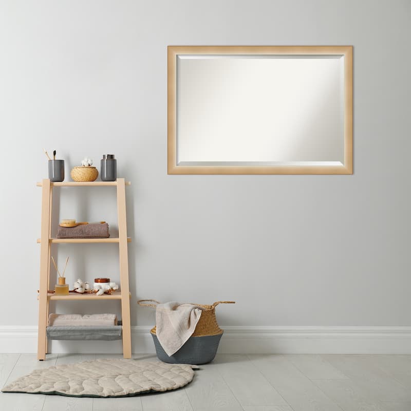 Beveled Bathroom Wall Mirror - Eva Narrow Frame