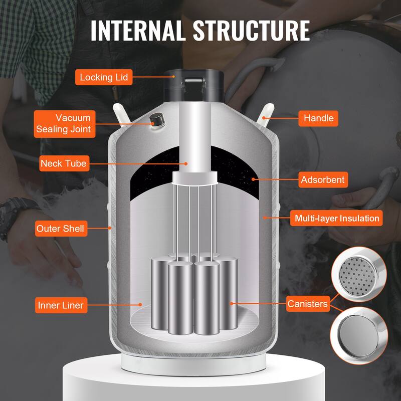 Liquid Nitrogen Tank for Beauty Industry, Semen Preservation, Scientific - 30L