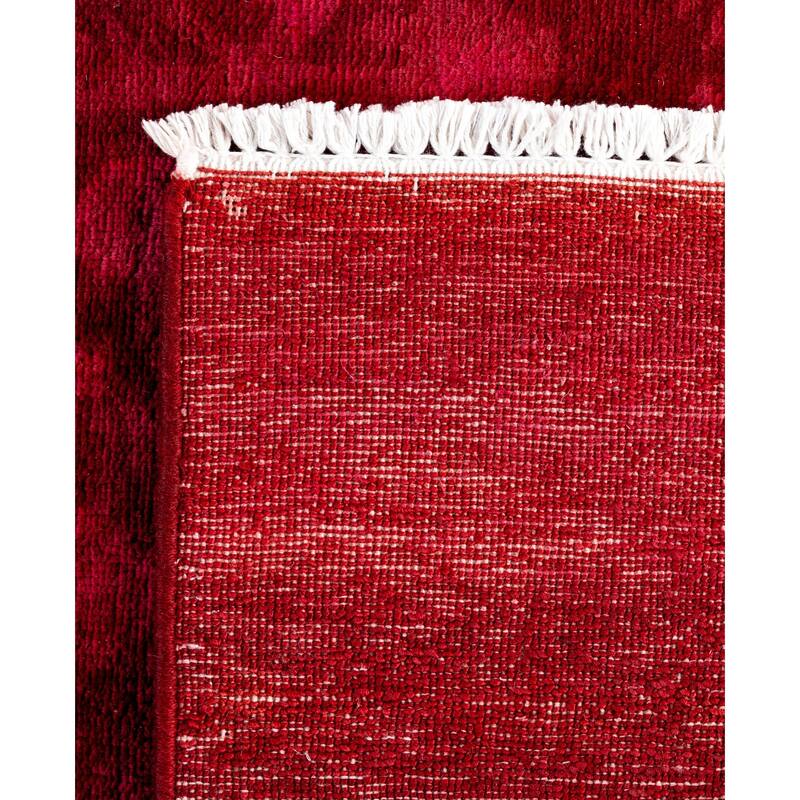 Overdyed One-of-a-Kind Hand-Knotted Area Rug - Red - 3' 1" x 5' 0"