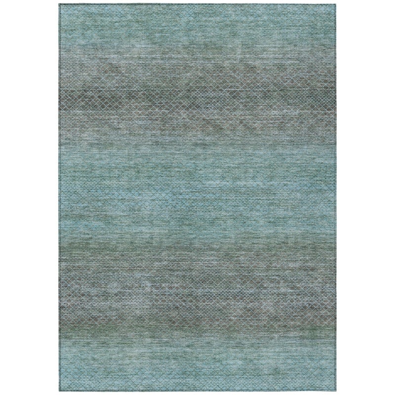 HomeRoots Geometric Transitional Rectangle Outdoor Rug