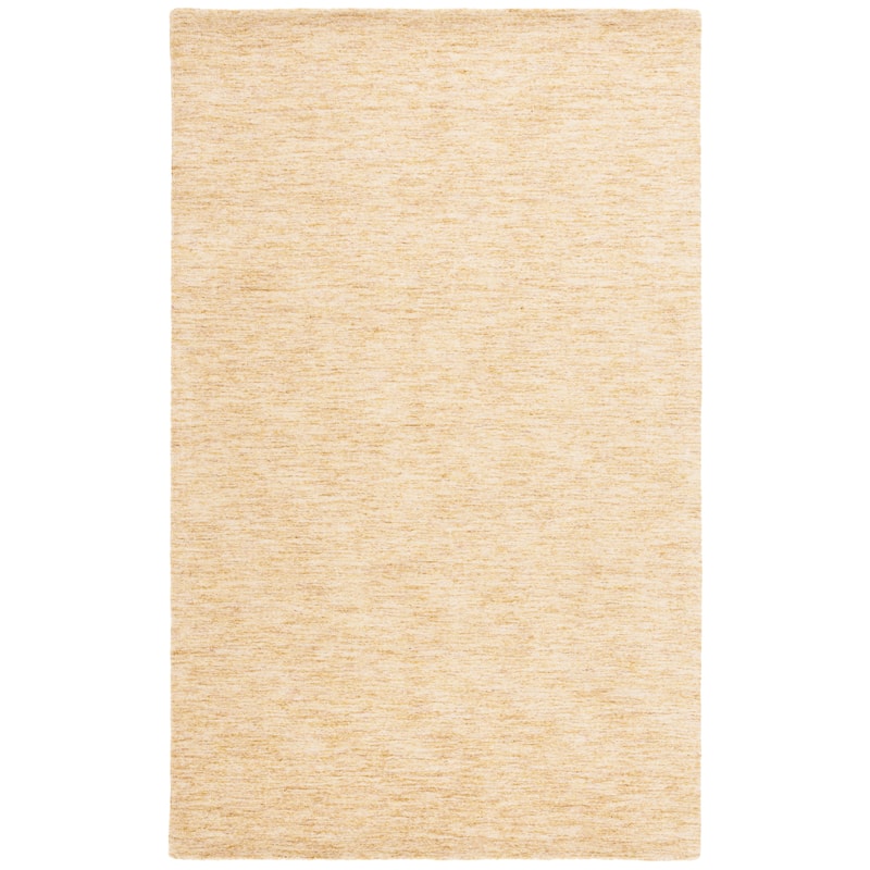 SAFAVIEH Handmade Himalaya Kalahari Solid Wool Rug - 3' x 5' - Gold