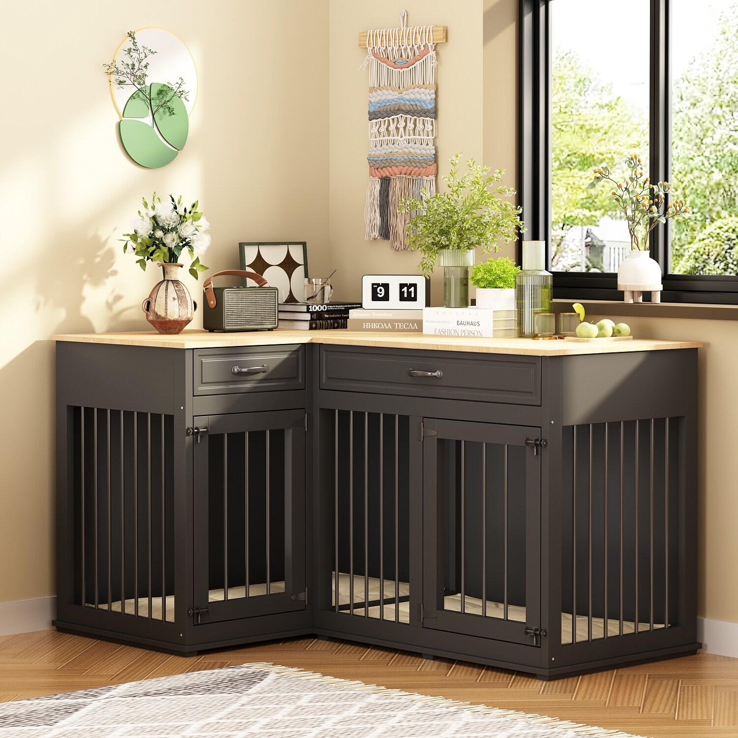 Two dog crates in same room 2025