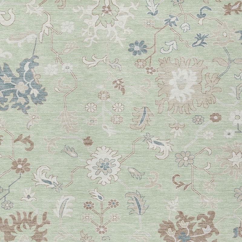 HomeRoots Floral Transitional Rectangle Outdoor Rug