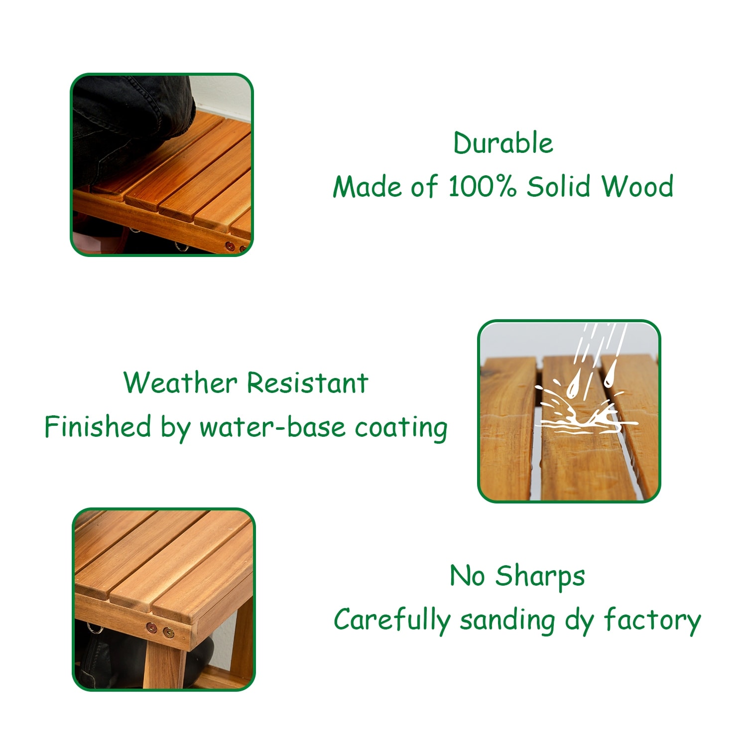 Acacia Wood Shoe Rack Bench - Bed Bath & Beyond - 35651607