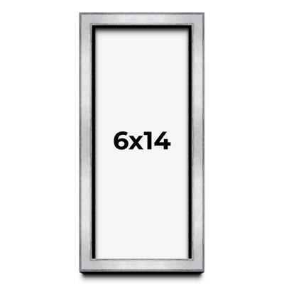 6x14 Shadow Box Frame Silver | 1.375 Inches Deep Real Wood