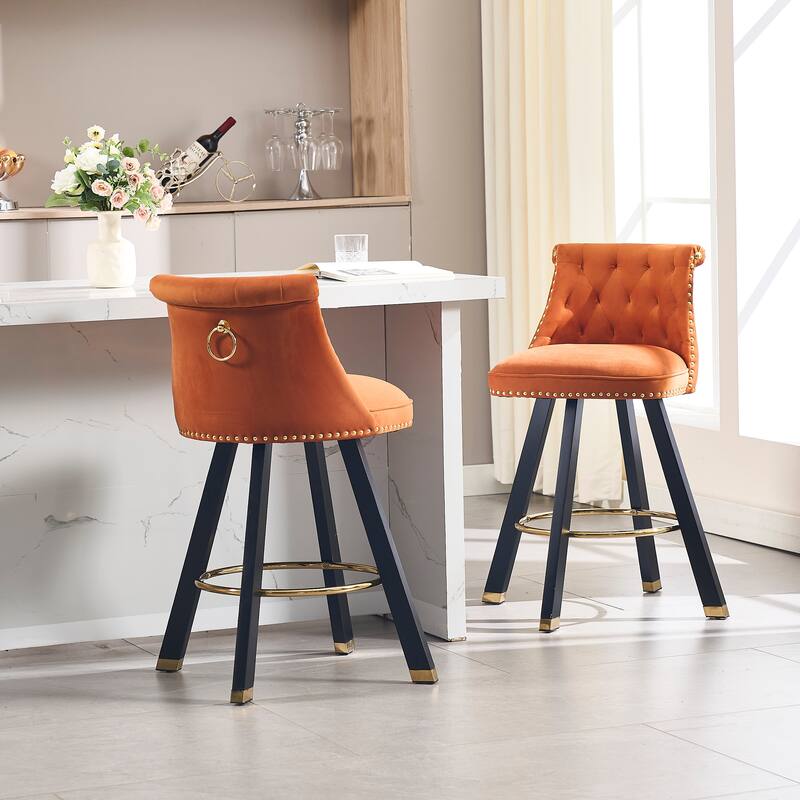 Set of 2,Back pull point design, velvet material, 360 degree rotation, back pull loop detachable design, rivet decoration