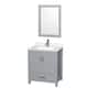 Option Gray / Giotto Quartz Top / Brushed Chrome Hardware
