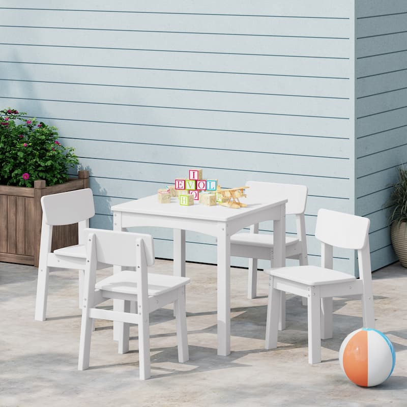 Polytrends Garden Party Kids Outdoor 5-Pieces Dining Set