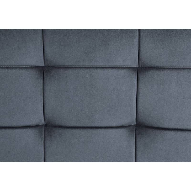 Gray Velvet and Sandy Gray Finish Bench