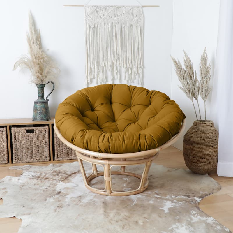 Humble + Haute Round Papasan Cushion - 48 x 48 x 4 inches - Mustard