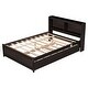 preview thumbnail 45 of 64, Wood Storage Bed with Trundle,Bookcase