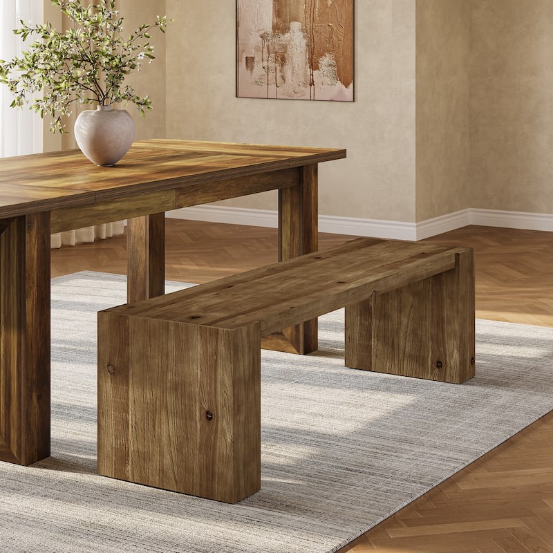 Industrail Solid Wood Entryway Bench Indoor Bench for Living Room