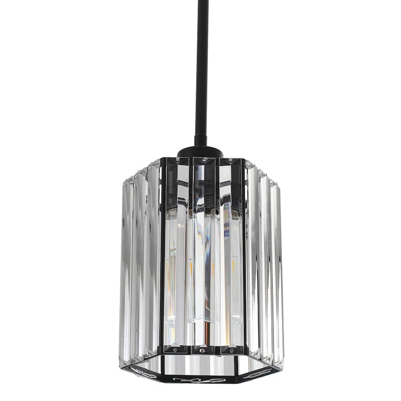 1-Light Crystal Pendant Lighting Fixtures for Sloped Ceiling
