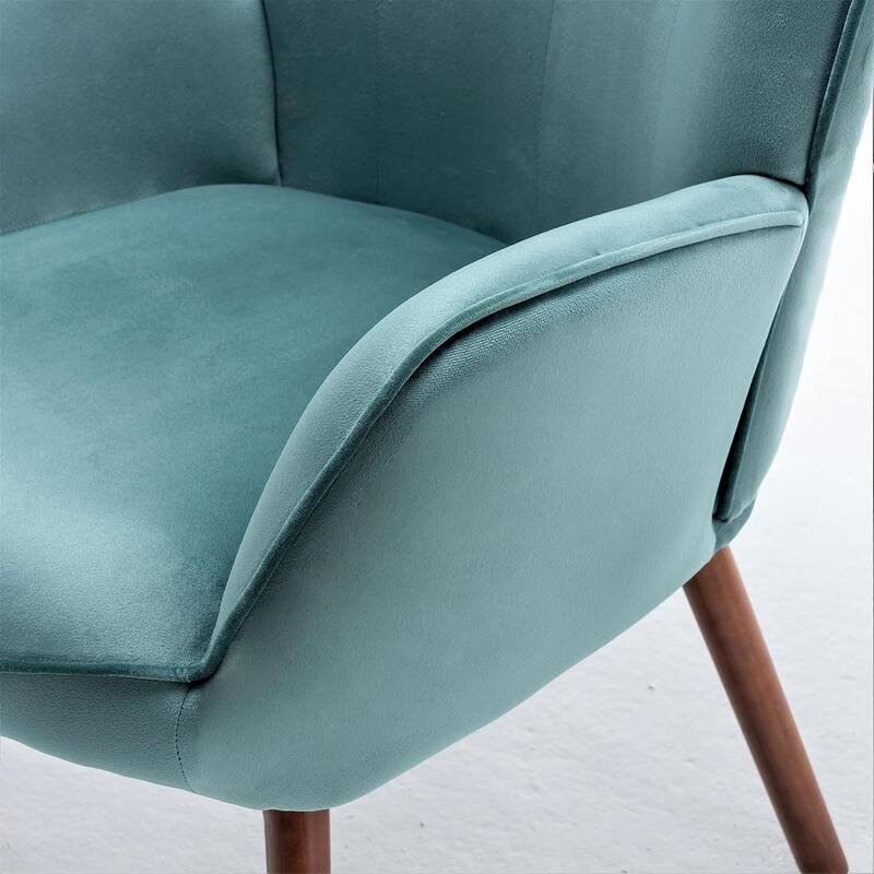 Kreedence 26.38" W Microfiber Accent Chair with Wing Back Design